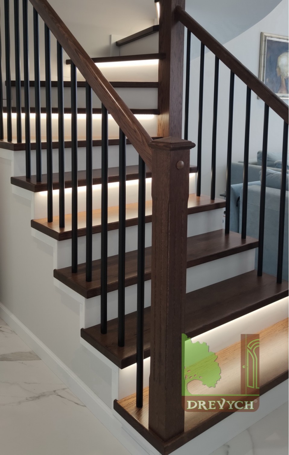 Stairs according to the designer's project